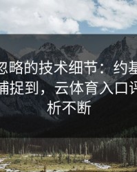 CBA被忽略的技术细节：约基奇的小动作被捕捉到，云体育入口评论区分析不断