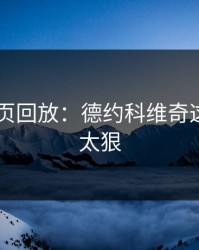 开云网页回放：德约科维奇这记ACE太狠