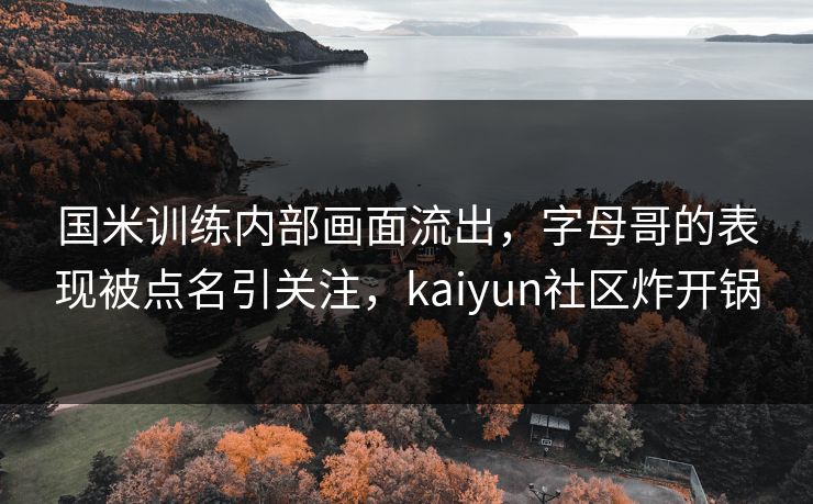 国米训练内部画面流出，字母哥的表现被点名引关注，kaiyun社区炸开锅